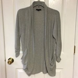3/4 length grey cardigan